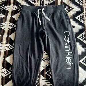 Calvin Klein Charcoal Sweatpants with White Logo